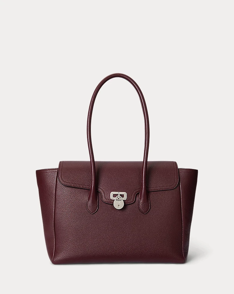 Pebbled Leather Large Tanner Satchel