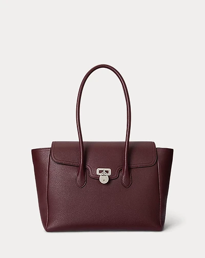 Pebbled Leather Large Tanner Satchel
