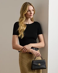 Leather Small Farrah Satchel