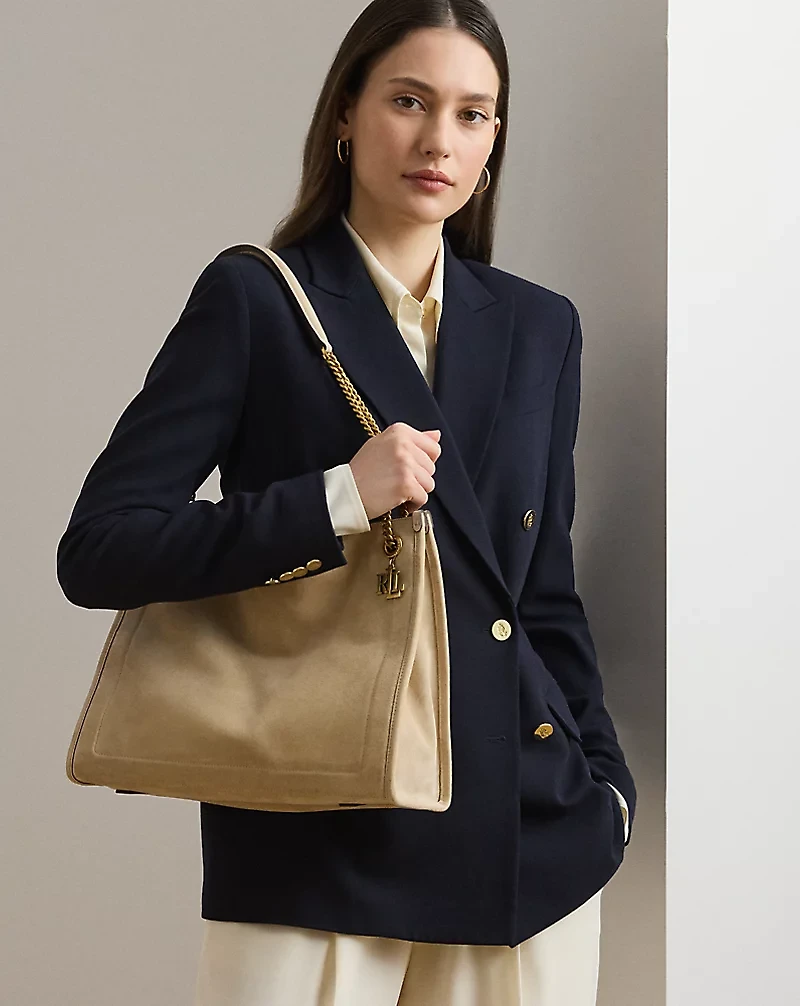 Suede Large Bradley Shopper Tote Bag