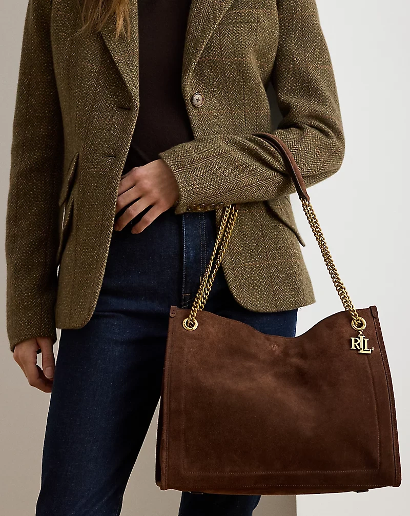 Suede Large Bradley Shopper Tote Bag