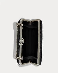 Woven Leather Small Franki Clutch