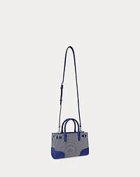 Striped Canvas Small Devyn Tote Bag