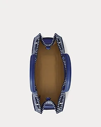 Striped Canvas Small Devyn Tote Bag