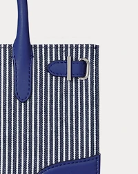 Striped Canvas Small Devyn Tote Bag