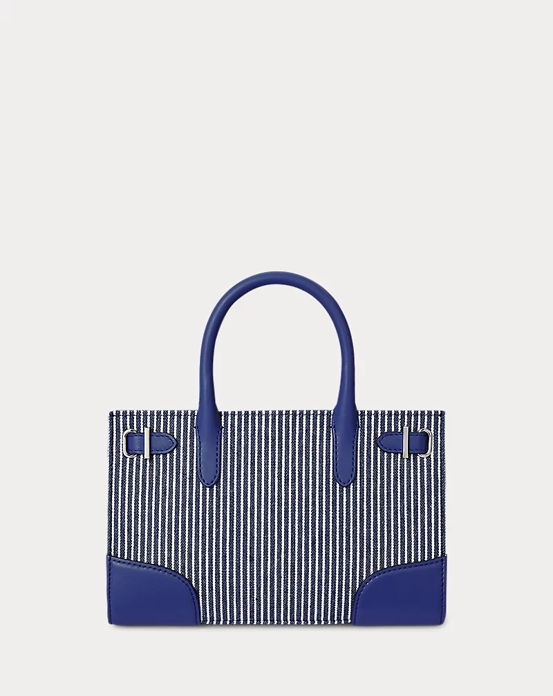Striped Canvas Small Devyn Tote Bag