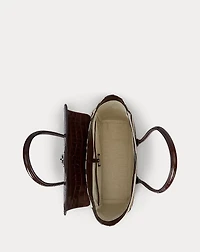 Zebra-Print Canvas Large Tanner Satchel