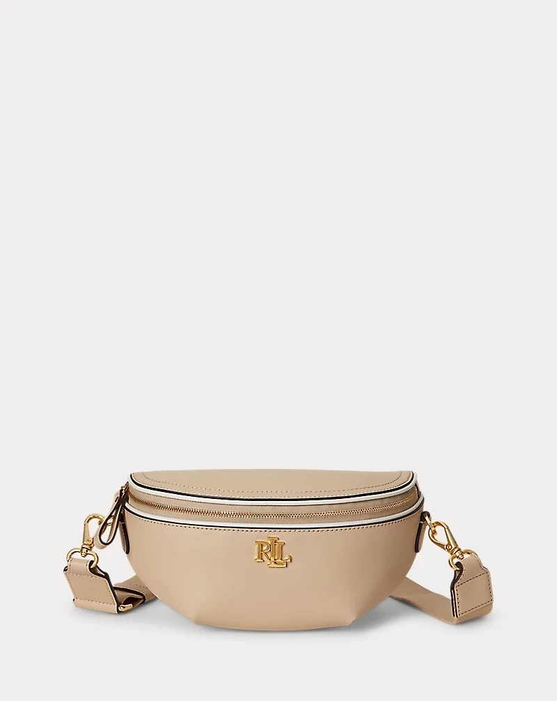 Two-Tone Leather Marcy Belt Bag