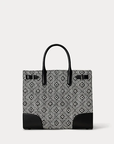 Woven Straw Medium Devyn Tote Bag