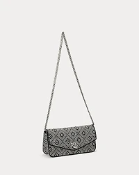 Geo-Motif Woven Straw Medium Sawyer Bag