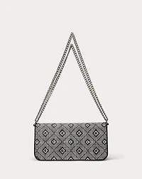 Geo-Motif Woven Straw Medium Sawyer Bag