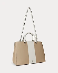 Two-Tone Leather Large Hanna Satchel