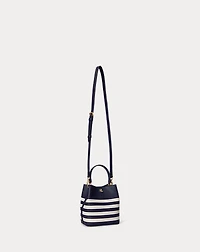 Striped Leather Small Reese Bucket Bag