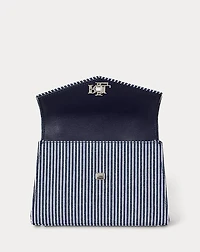 Striped Canvas Small Farrah Satchel