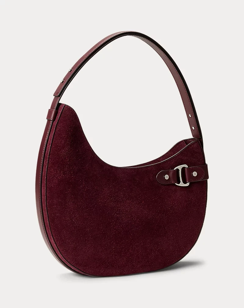 Suede Large Tasha Shoulder Bag