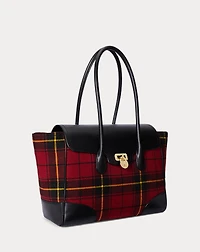 Plaid Twill Large Tanner Satchel