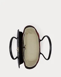 Plaid Twill Large Tanner Satchel