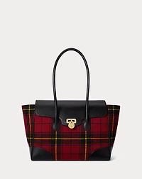 Plaid Twill Large Tanner Satchel