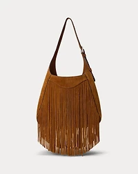 Fringe-Trim Large Tanner Shoulder Bag