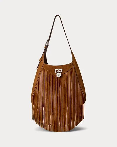 Fringe-Trim Large Tanner Shoulder Bag