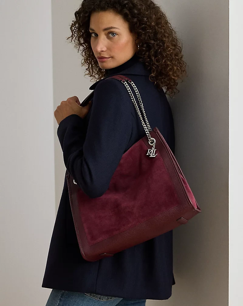 Suede & Leather Large Bradley Tote Bag