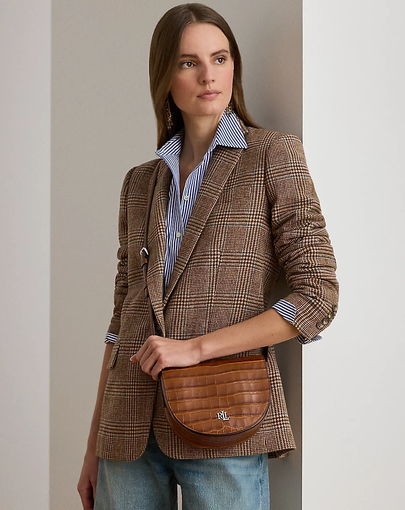 Croc-Embossed Medium Witley Crossbody