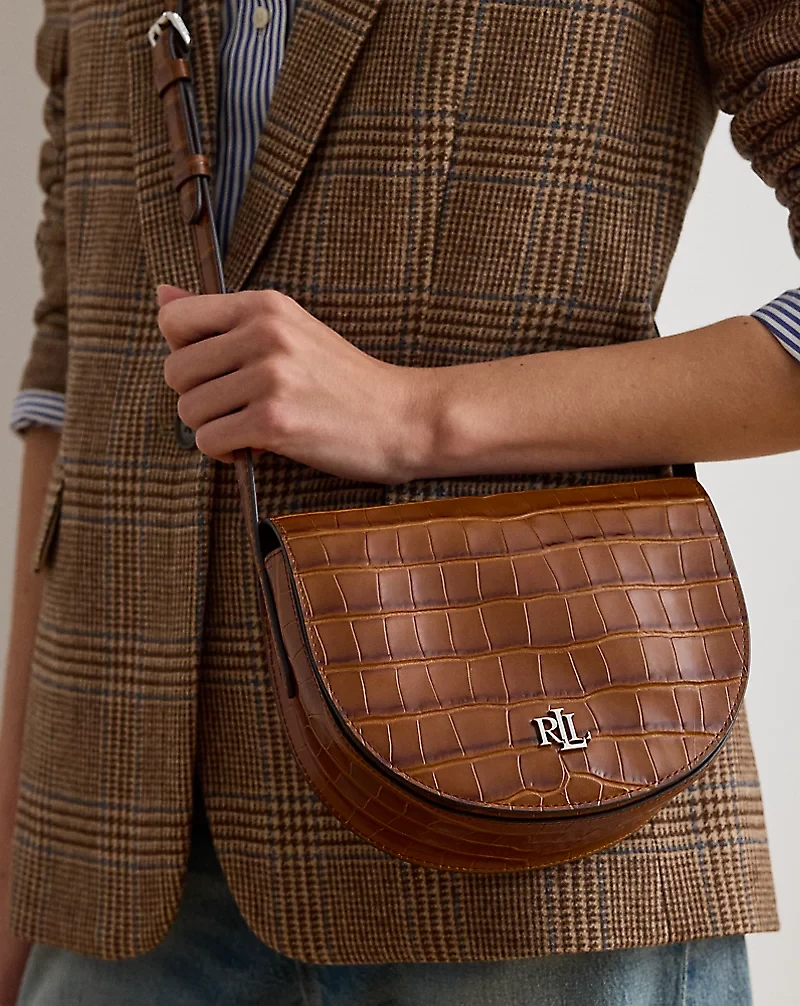 Croc-Embossed Medium Witley Crossbody