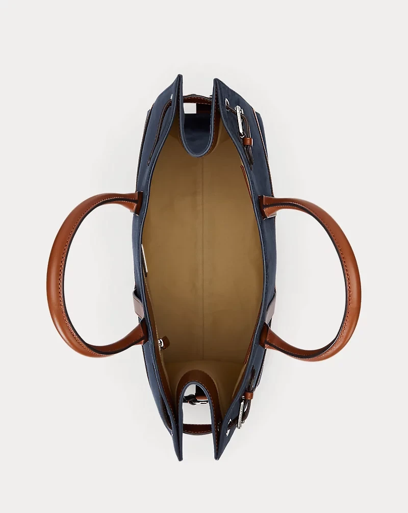 Suede & Leather Large Devyn Tote Bag