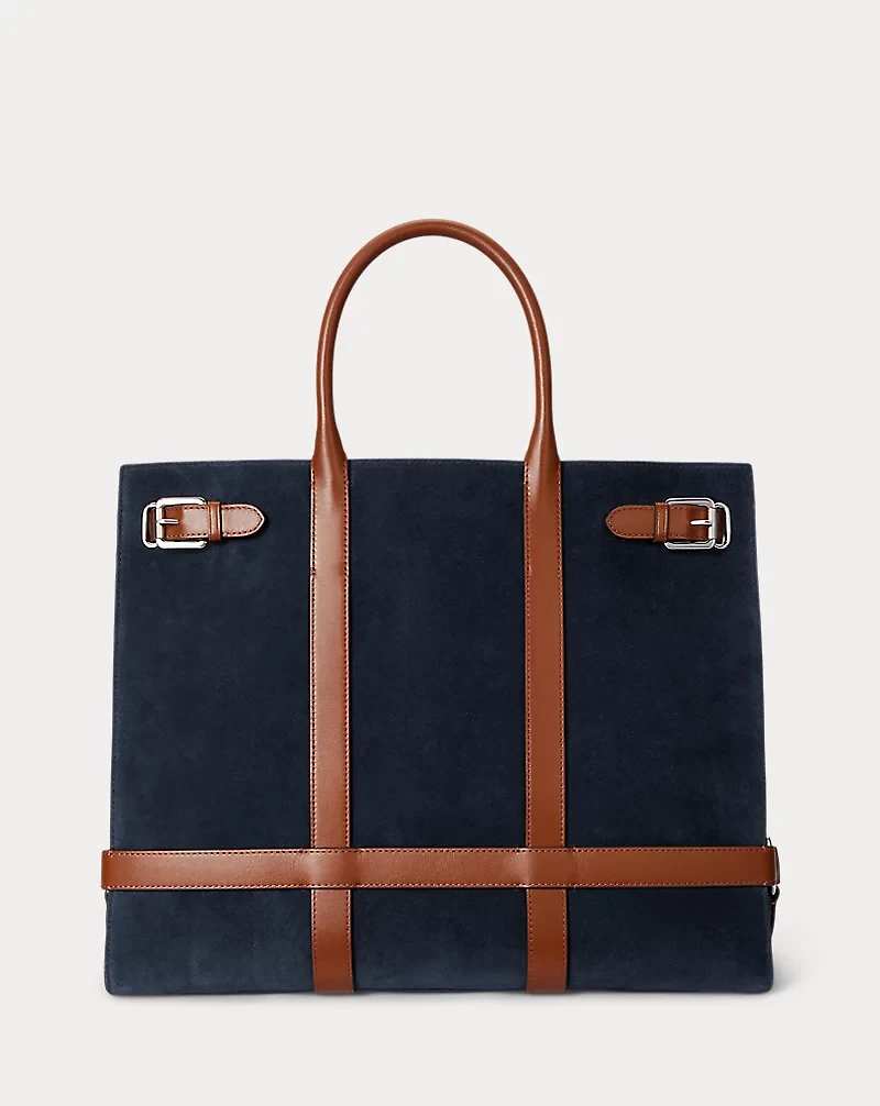 Suede & Leather Large Devyn Tote Bag
