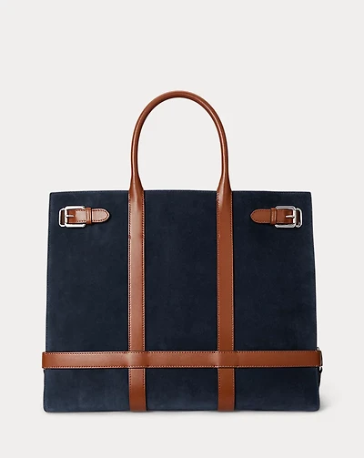 Suede & Leather Large Devyn Tote Bag