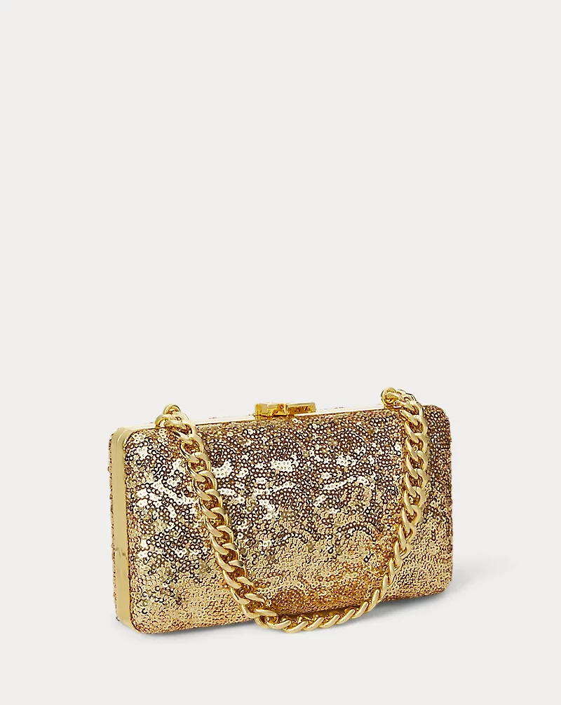 Sequined Small Franki Clutch