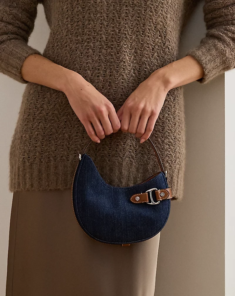 Denim Small Tasha Crossbody Bag