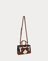 Belting-Print Small Devyn Tote Bag