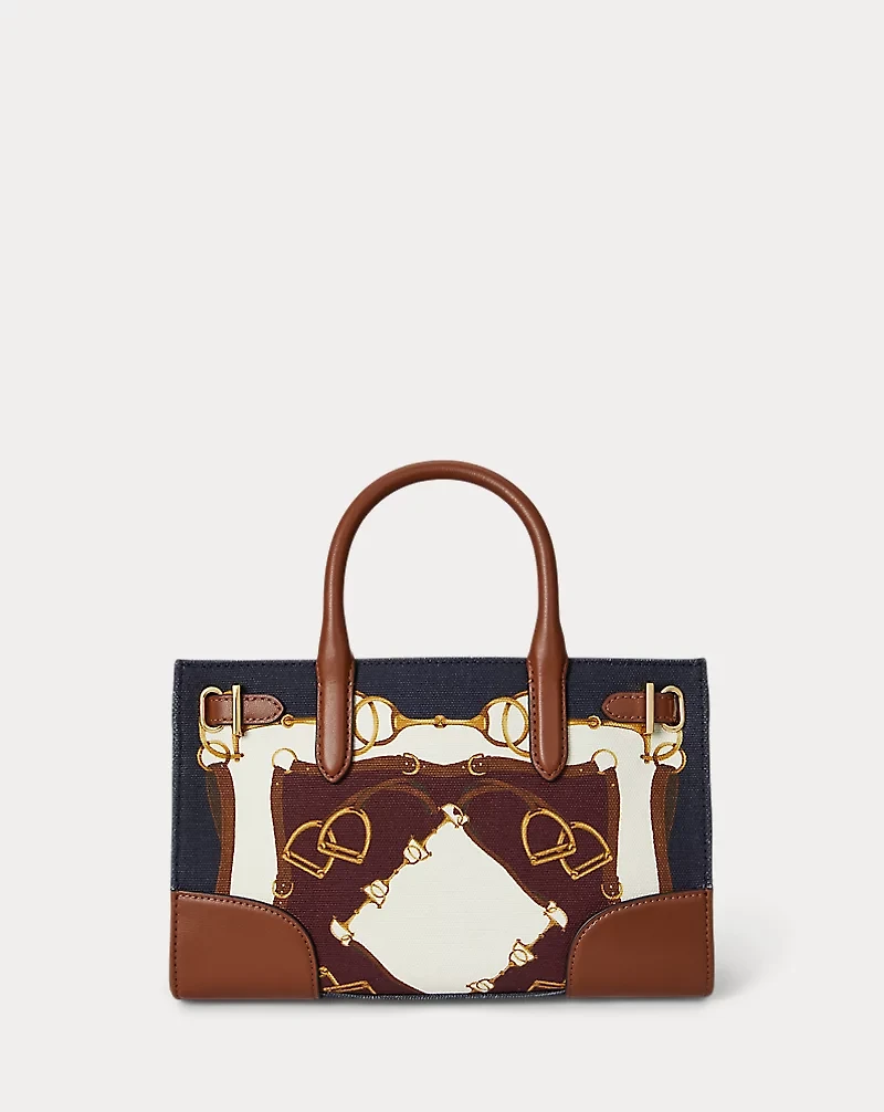 Belting-Print Small Devyn Tote Bag