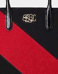 Two-Tone Canvas Large Devyn Tote Bag