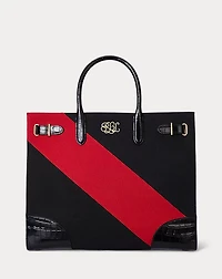 Two-Tone Canvas Large Devyn Tote Bag