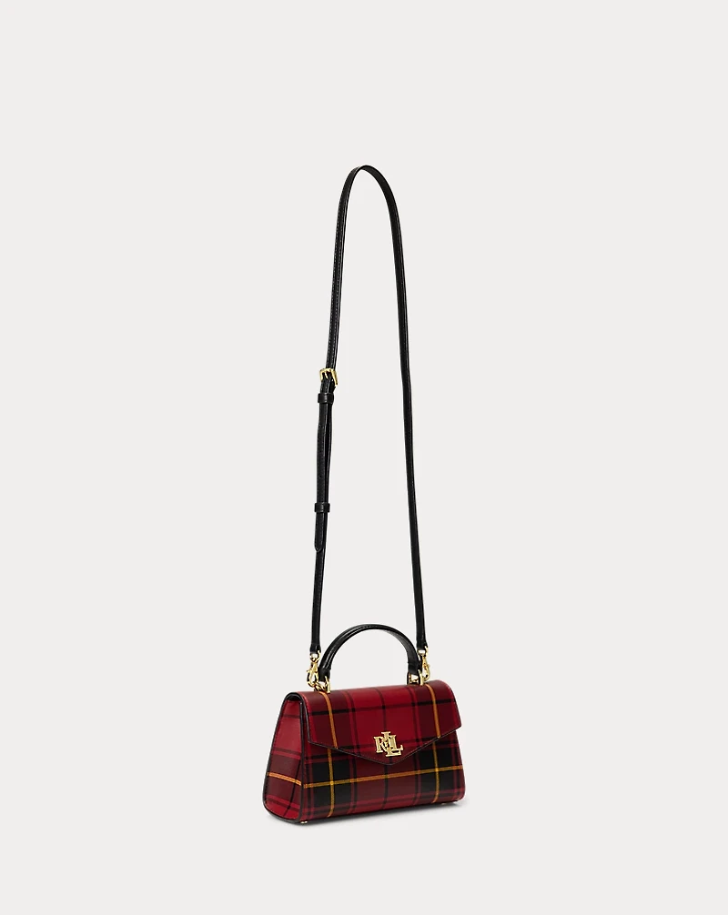 Plaid Leather Small Farrah Satchel