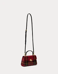 Plaid Leather Small Farrah Satchel