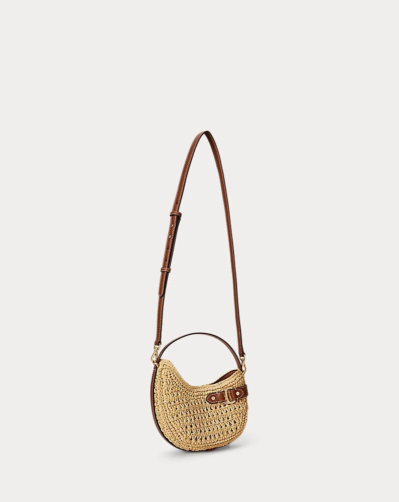 Woven Straw Small Tasha Crossbody Bag