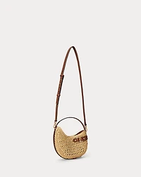 Woven Straw Small Tasha Crossbody Bag