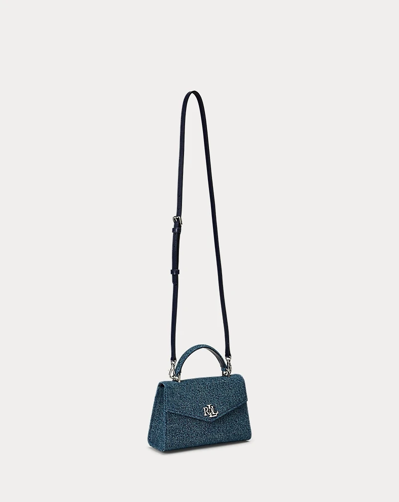 Washed Denim Small Farrah Satchel