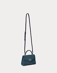 Washed Denim Small Farrah Satchel