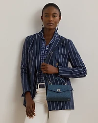 Washed Denim Small Farrah Satchel
