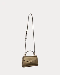 Metallic Leather Small Farrah Satchel
