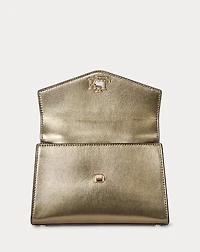 Metallic Leather Small Farrah Satchel