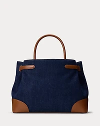 Washed Denim Large Blaike Satchel