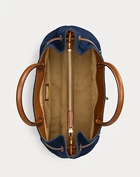 Washed Denim Large Blaike Satchel