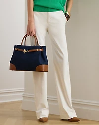Washed Denim Large Blaike Satchel