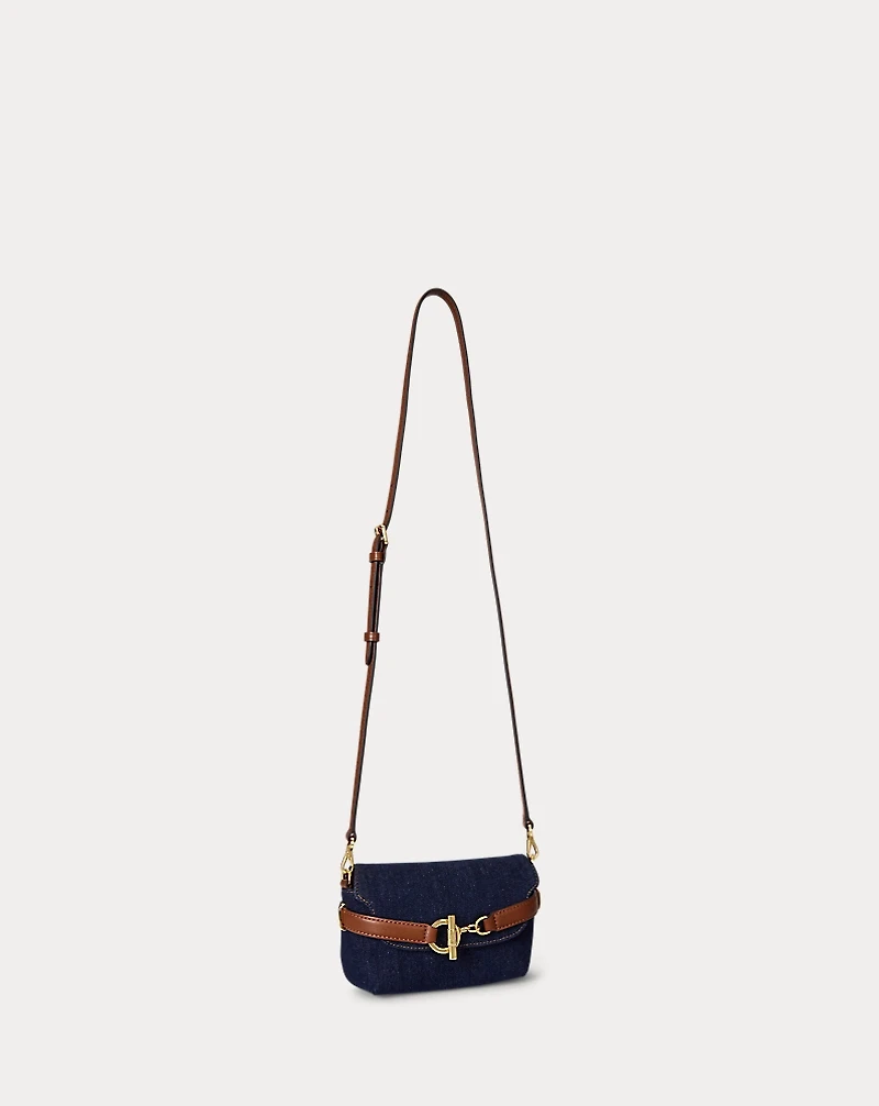 Washed Denim Small Blaike Crossbody Bag