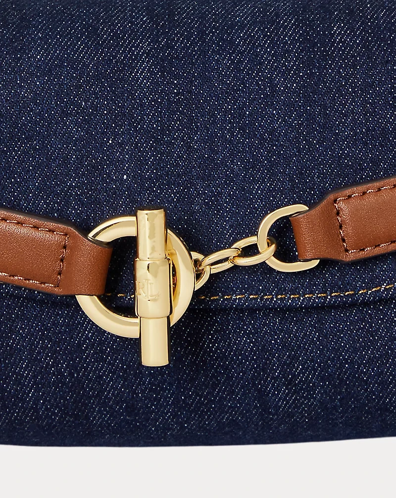 Washed Denim Small Blaike Crossbody Bag